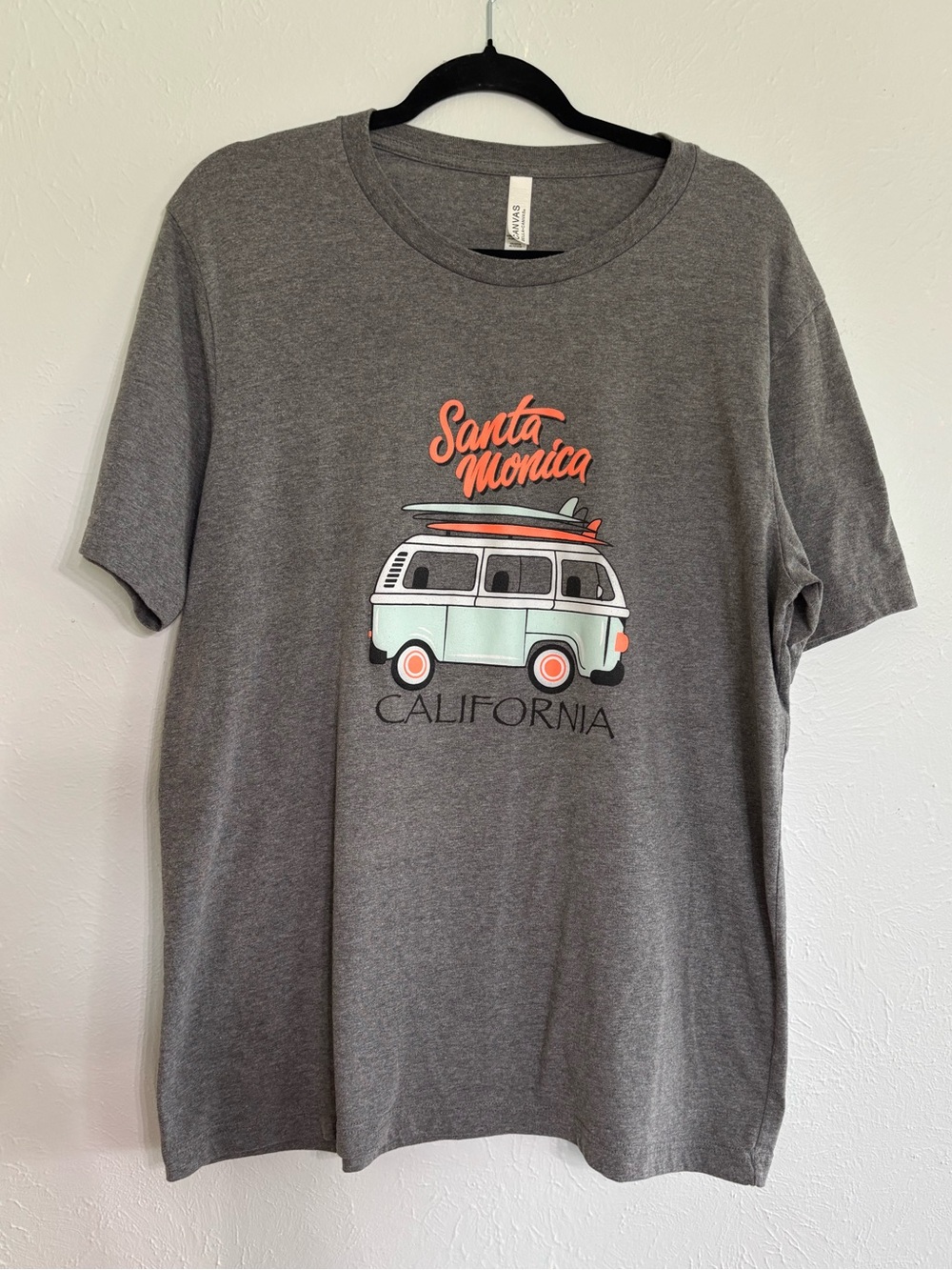 Bella Canvas Heather Gray 'Santa Monica' Tee with Van